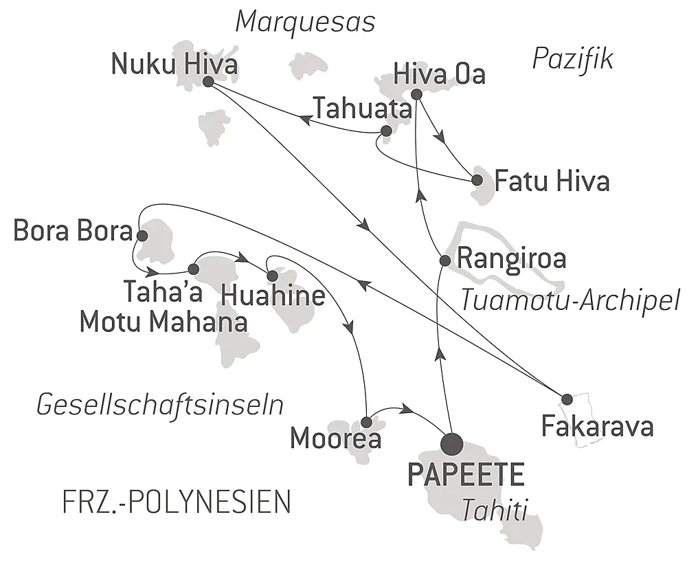 Marquises, Tuamotu et îles de la Société null