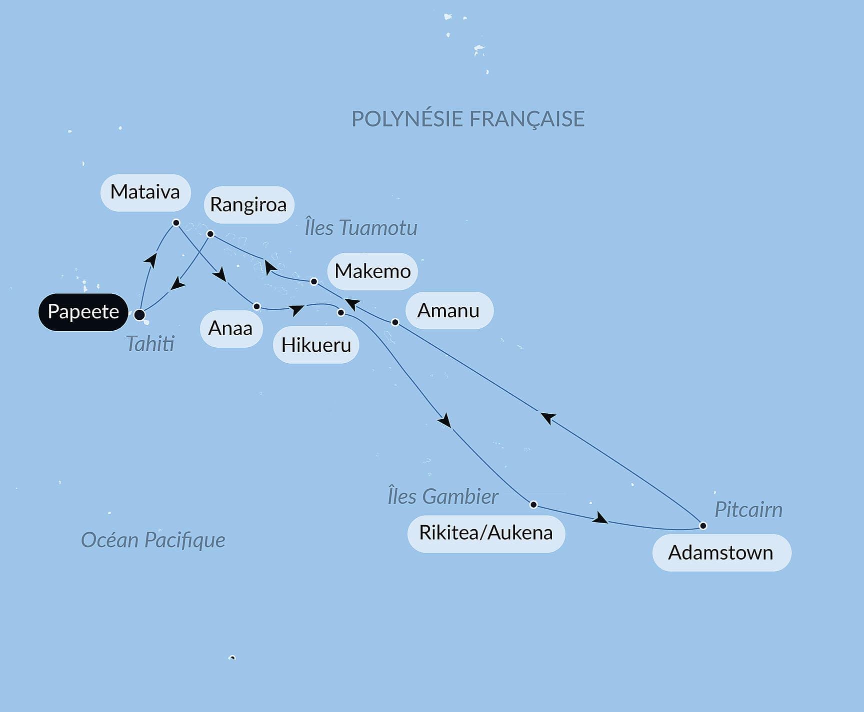 Polynésie française et île Pitcairn