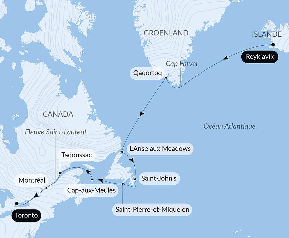 Exploration du Groenland au Canada par Saint-Pierre-et-Miquelon null