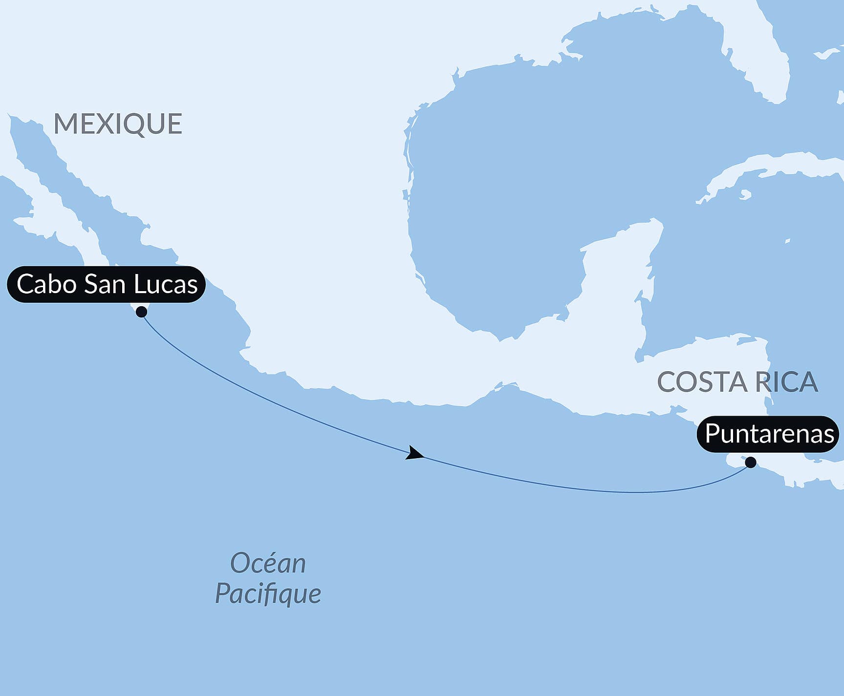 Voyage en Mer : Cabo San Lucas - Puntarenas
