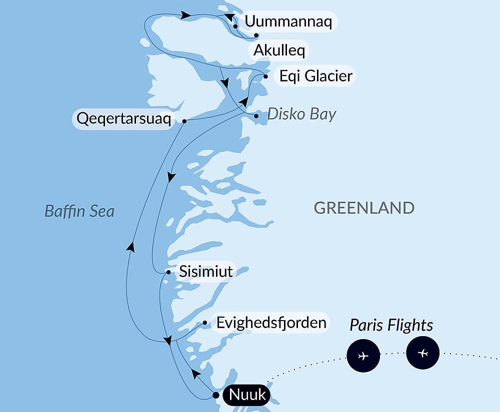 Baie de Disko et villages inuits