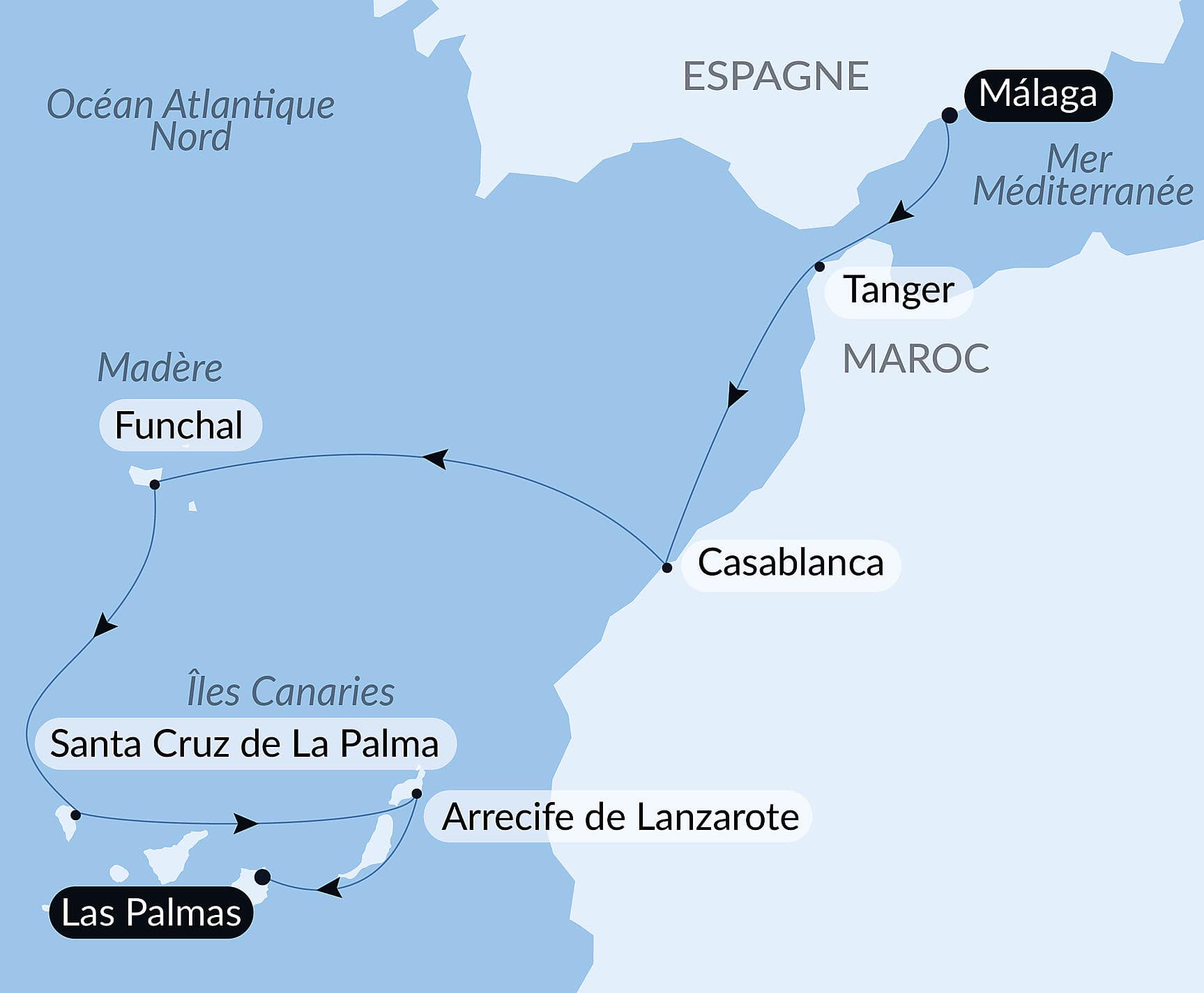 Odyssée atlantique de la péninsule ibérique aux Canaries