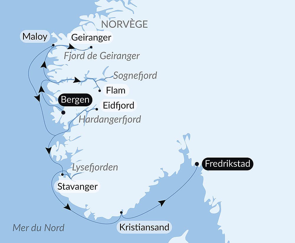Légendaires fjords de Norvège