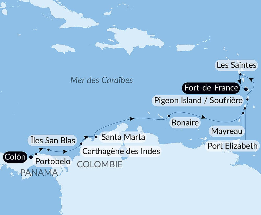 Panama, Colombie et les îles Caraïbes  null