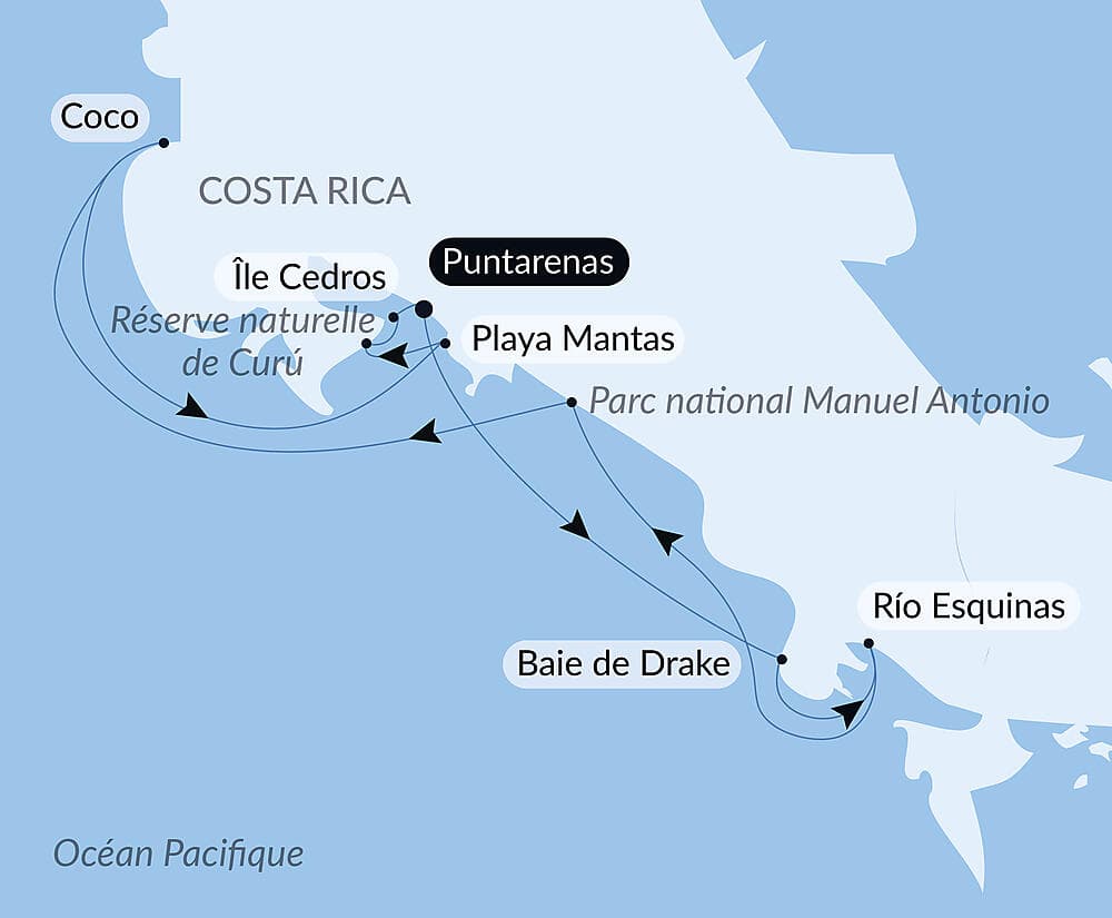 Côte pacifique du Costa Rica